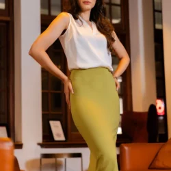 workwearAlbum-Web-01-A-Skirt_575x.progressive Body Con Ponte Skirt - Light Green